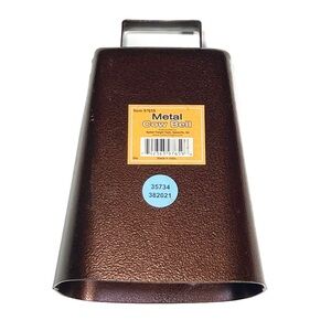 New Harbor Freight Tools Large Bronze Copper Colored 7” Heavy Metal Cow Bell